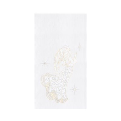 Serviette champagne ange priant