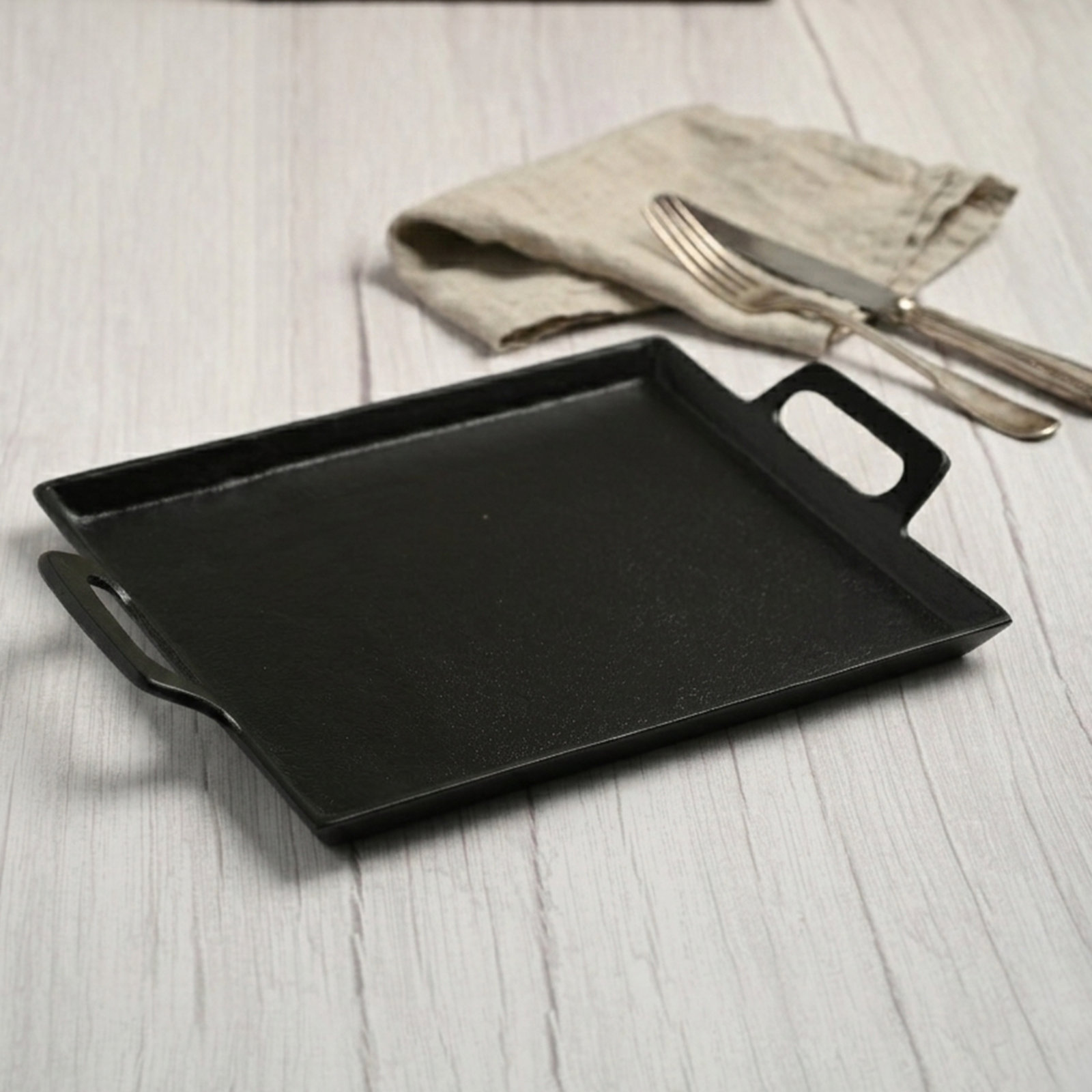 Aluminum Decorative Tray, 2" H x 10" W x 14" D
