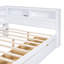 Lit de jour double avec 2 tiroirs et rangement dans un lit en bois blanc - Option de chambre à coucher élégante en bois polyvalent-1261573242-1261573237