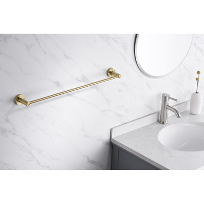Kree Collection 24" Wall Mounted Towel Bar Rack - Brushed Gold