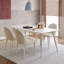 White  Rectangular Sintered Stone tabletop with Carbon Steel Dining Table For Dining Room/Kitchen-202826008
