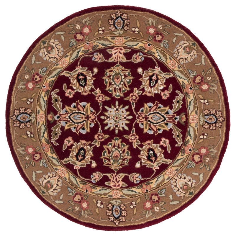 Traditions Wool Pile Oriental Rug, Round 4'