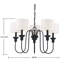 Lustre classique/traditionnel ombré 5 lumières Keaney-2423070