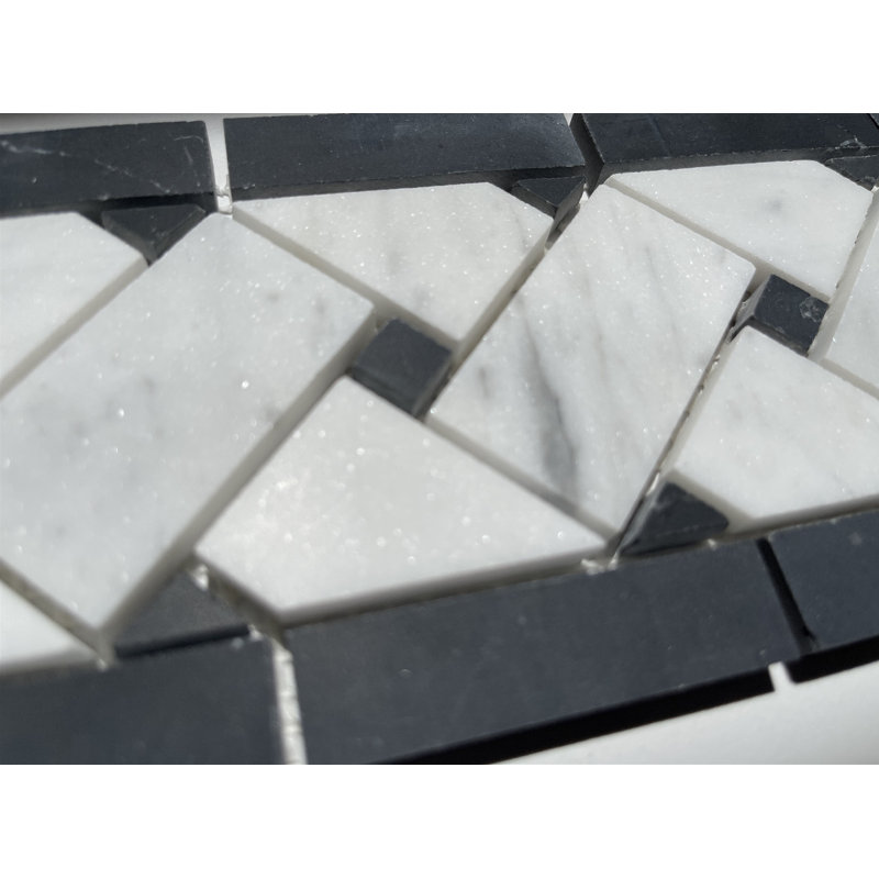 Carreau de mosaïque en marbre 4 po x 12 po