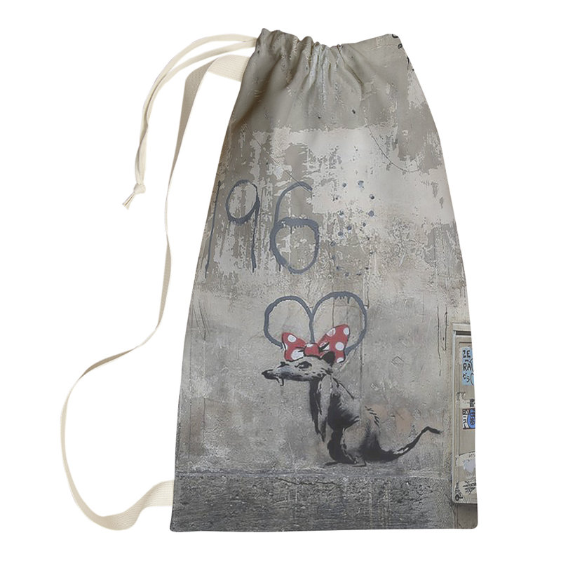 Fabric Laundry Bag with Handles, Small (29" H x 18" W x 1" D)