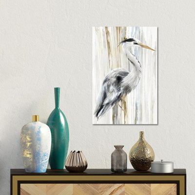 River Heron I - Giclée sur toile tendue avec châssis