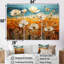 «Beautiful Warm Flowers Field I», ensemble de reproductions d'art mural-107754539-107754541
