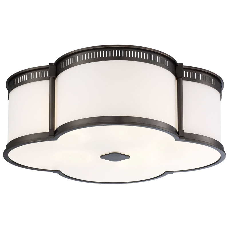 Surbit Glass LED Flush Mount, Harvard Court Bronze