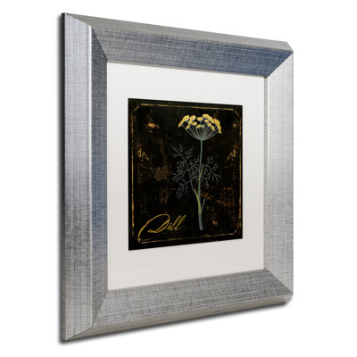 'Black Gold Herbs I' Framed Graphic Art