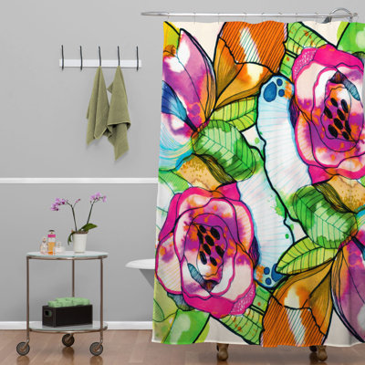 Florela Floral Single Shower Curtain