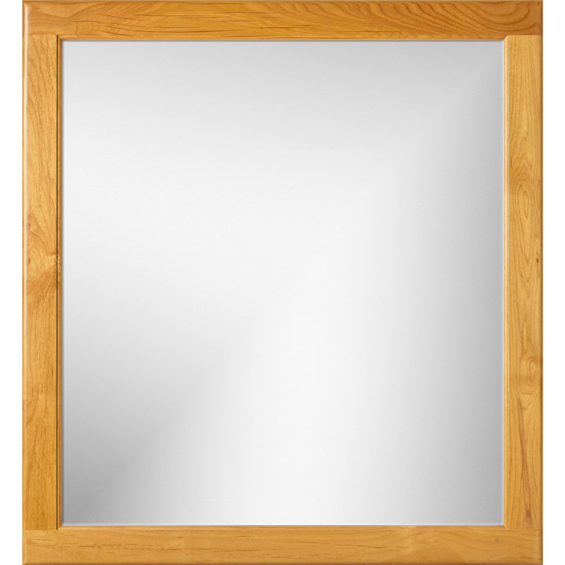 Lysette Wood Wall Mirror, Natural Alder