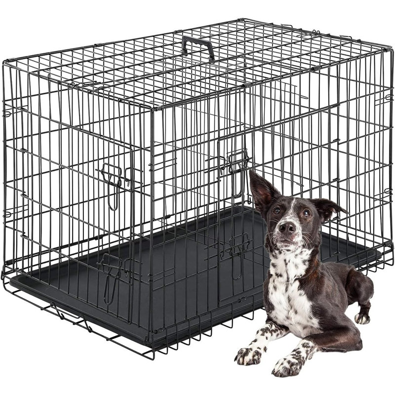 Cage pour chien pour chien de grande taille pliante en métal