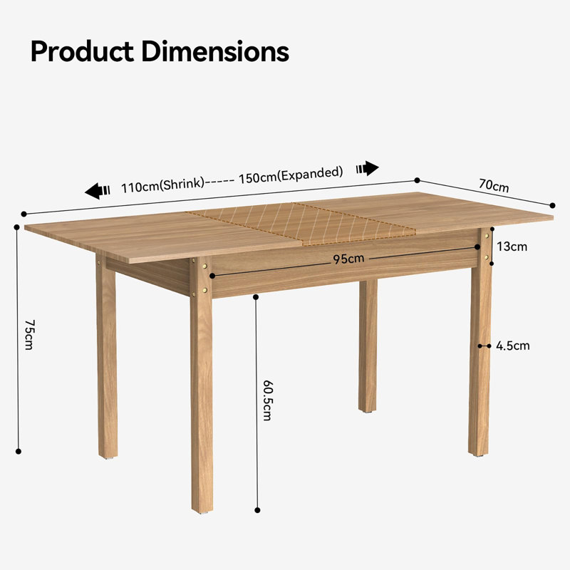 Extendable Dining Table, Oak