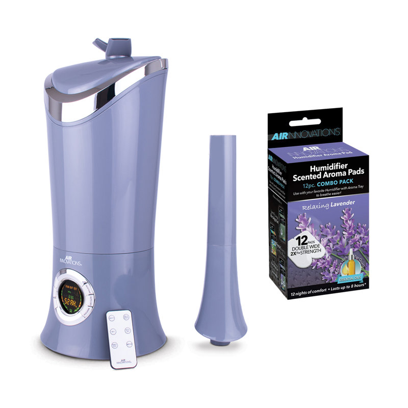 Air Innovations 1.7 gal. Cool Mist Ultrasonic Tabletop Humidifier with Adjustable Humidistat for 600 cu. ft., Platinum