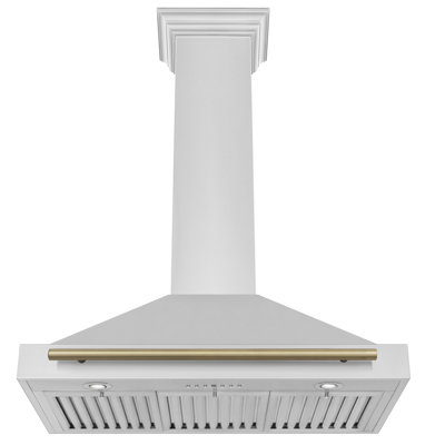 ZLINE 36 in. Autograph Edition Convertible Stainless Steel Range Hood with Stainless Steel Shell
