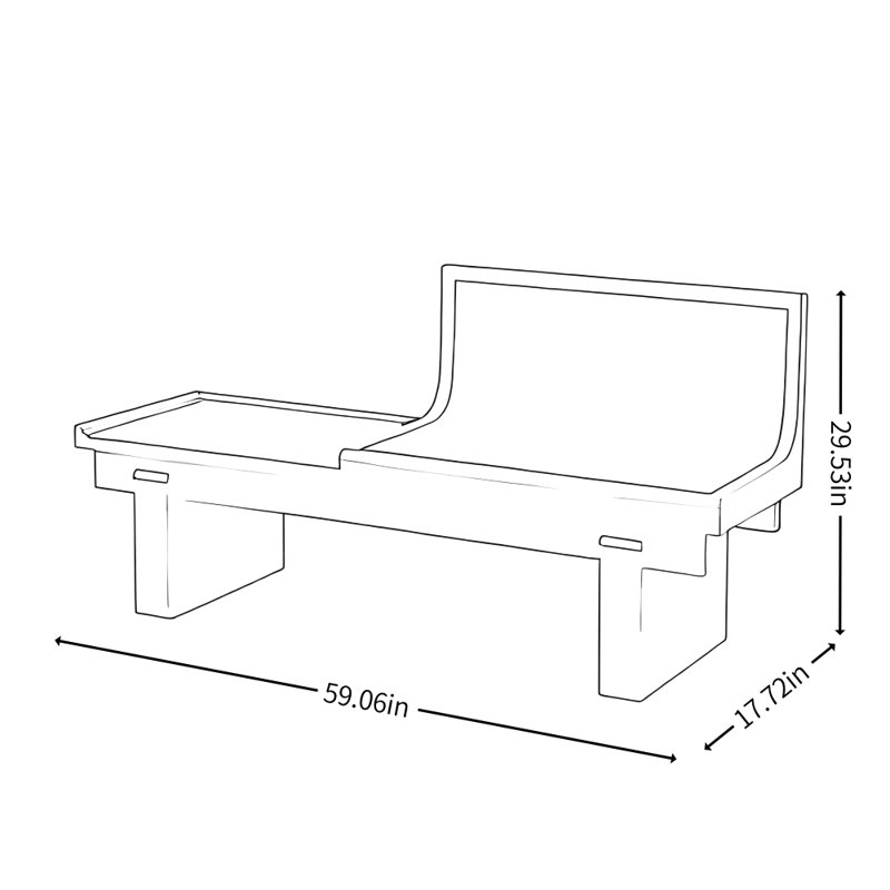Banc noir moderne et simple