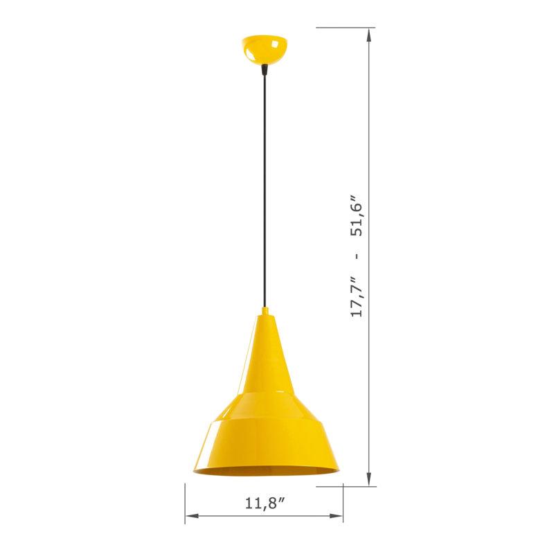 Adjustable Height Metal Body Single Pendant