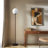 Luna Industrial Modern LED Floor Lamp with Glass Round Globe Shade-1750880908