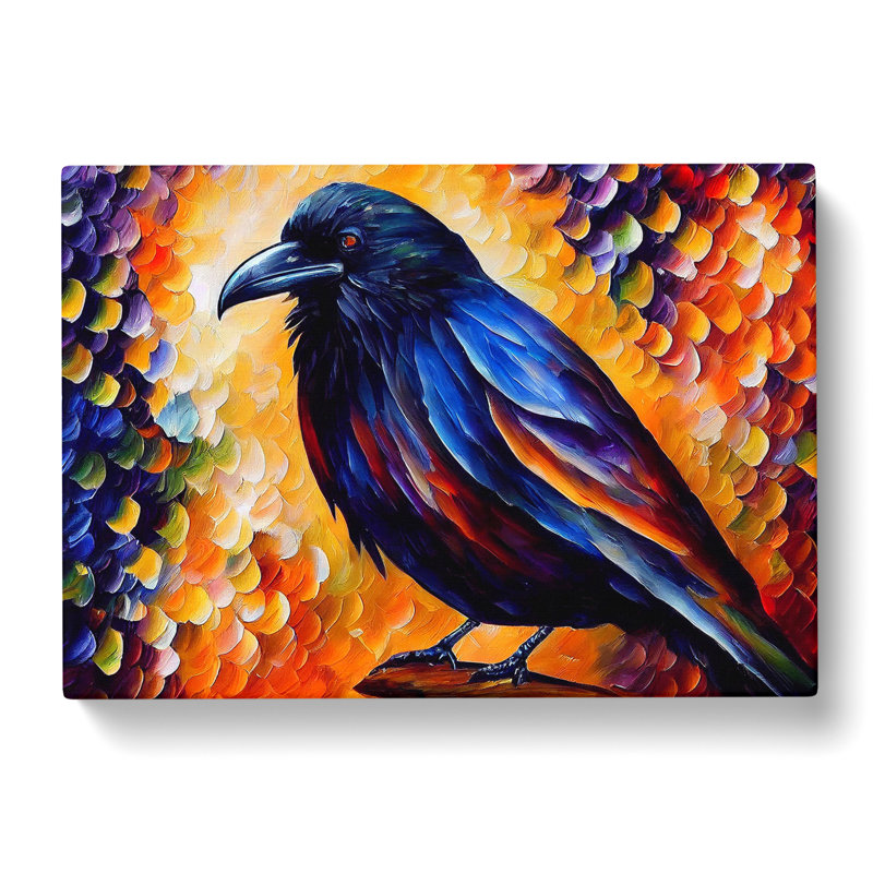 Raven Bird Vol.5 Abstract - Wrapped Canvas, 35cm H x 50cm W x 3cm D