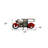Wolking Red and Black Metal And Wood Rolling Glider Bike Bar Cart With Wine Storage
