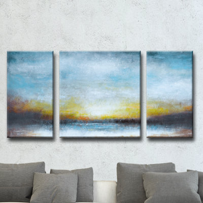 'Twilight' 3 Piece Painting Print on Canvas Set