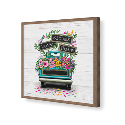 Love Blooms Here Truck by Elizabeth Tyndall Art Print
