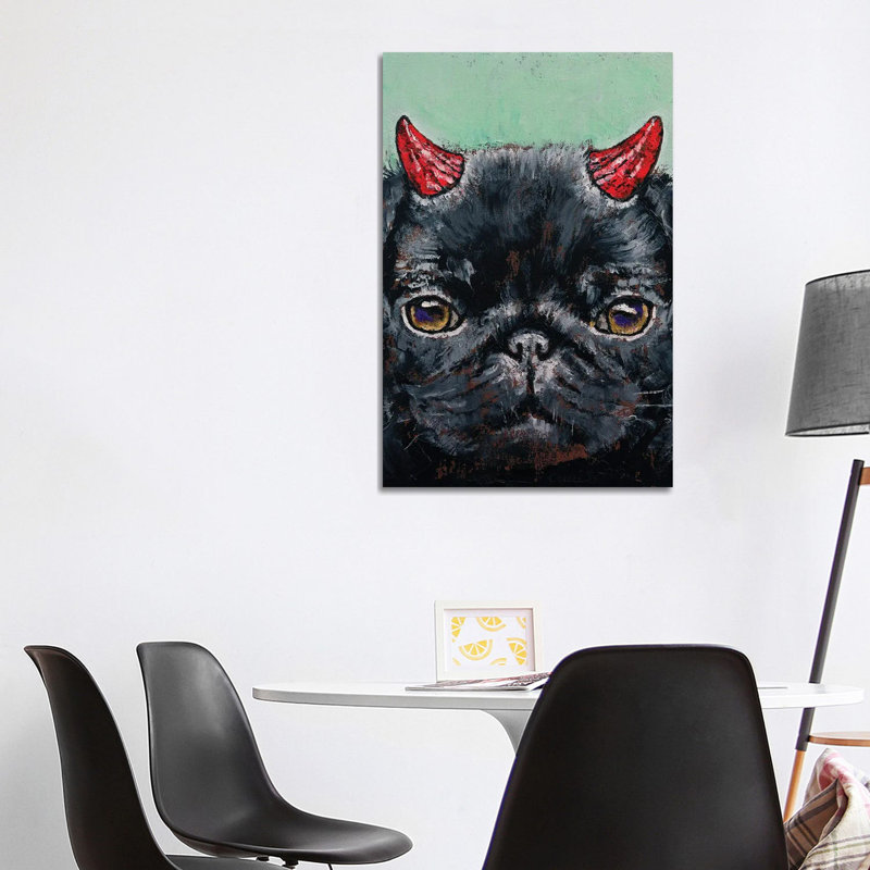 Devil Pug by Michael Creese - Wrapped Canvas Print, 101.6 cm H x 66.04 cm W x 1.91 cm D