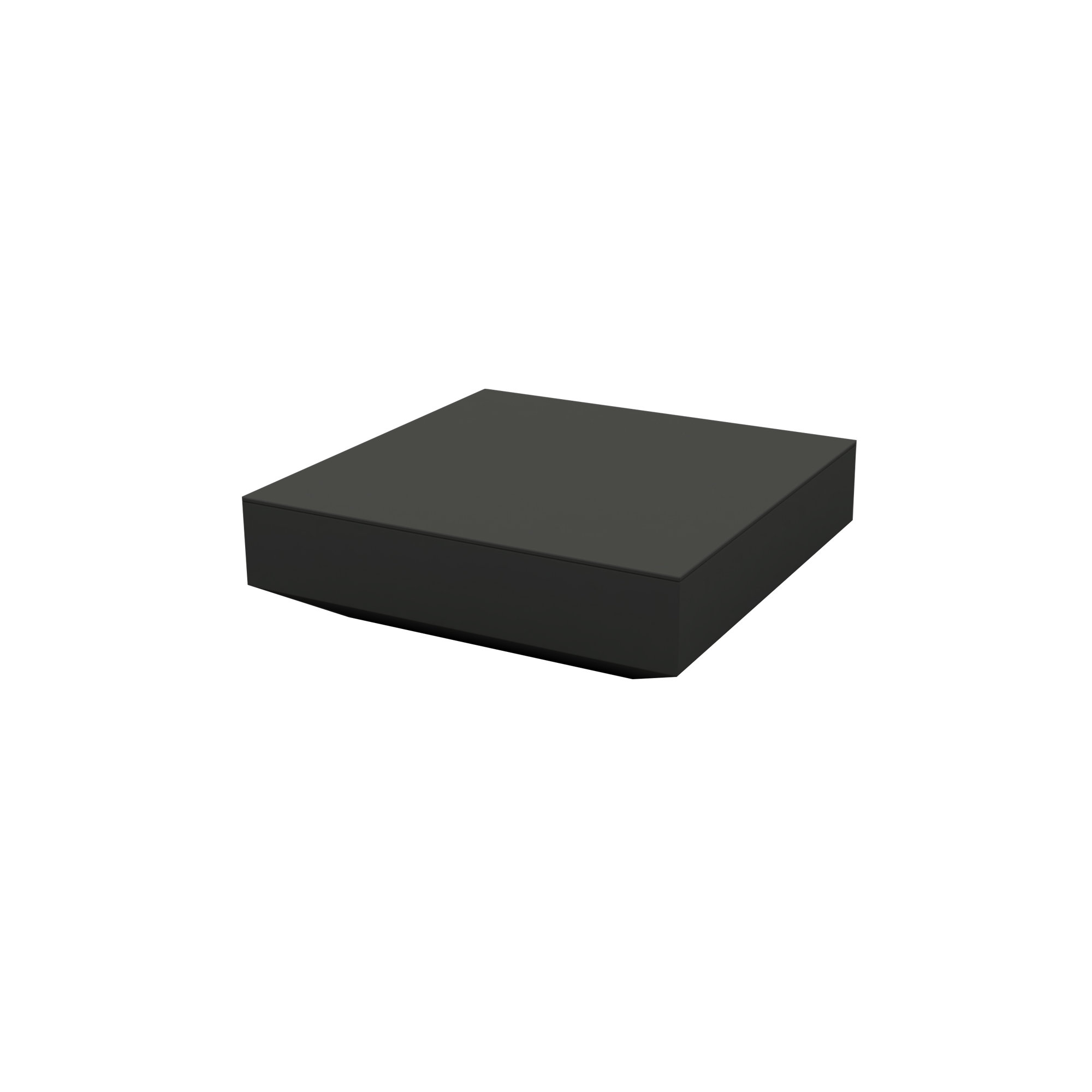 Vela Resin Coffee Table, 39.75" W x 39.75" L x 11.75" H, Anthracite