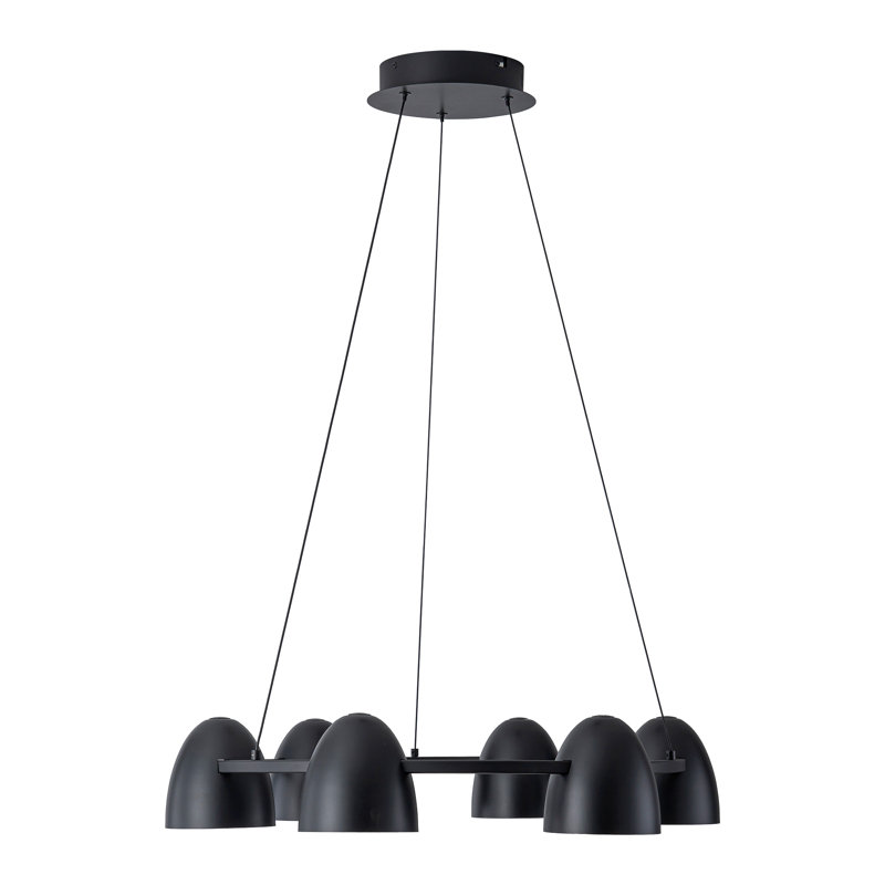 Yarrow 26-in Black Dimmable LED Chandelier