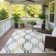 Machine Washable Indoor/Outdoor Bingel ACN2326 Mid-Century Modern Rug