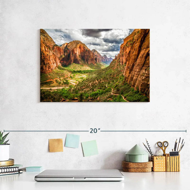 Paysage de montagne du parc national de Zion, H 8 po x l 12 po