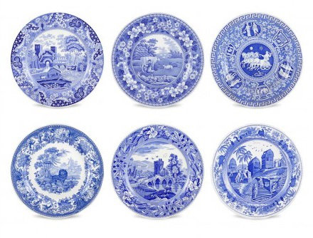 Spode Blue Room Traditions Plates 10.5"