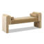 Banc rembourré en velours Jaquane