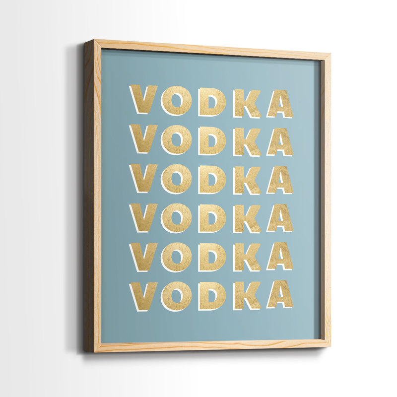 Vodka Framed Print - Solid Wood, 21" H x 17" W