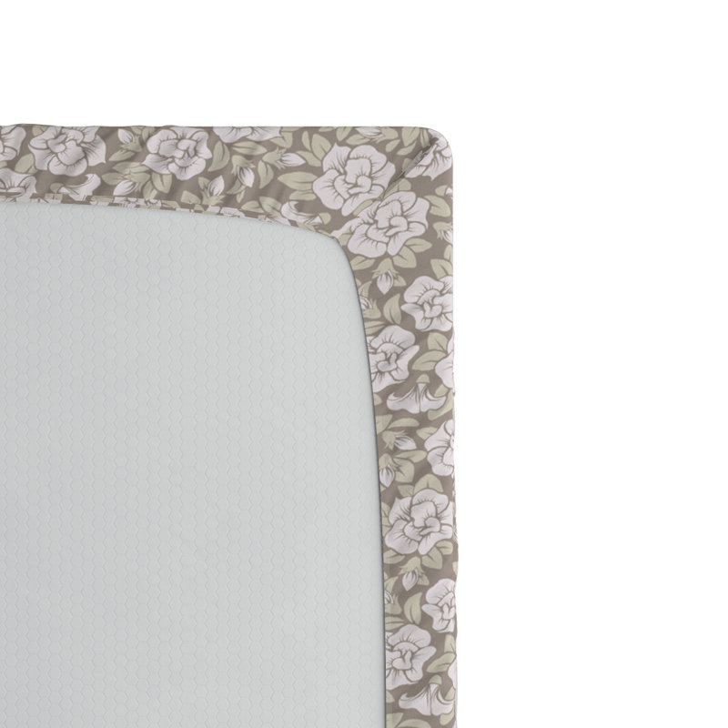 Microfiber Floral Fitted Sheet, Queen Fitted Sheet