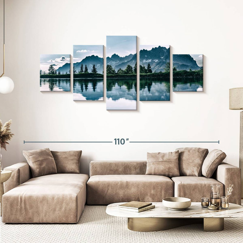 Ensemble de 5 pièces Daylight Mountain, H 42 po x l 92 po x P 1,25 po
