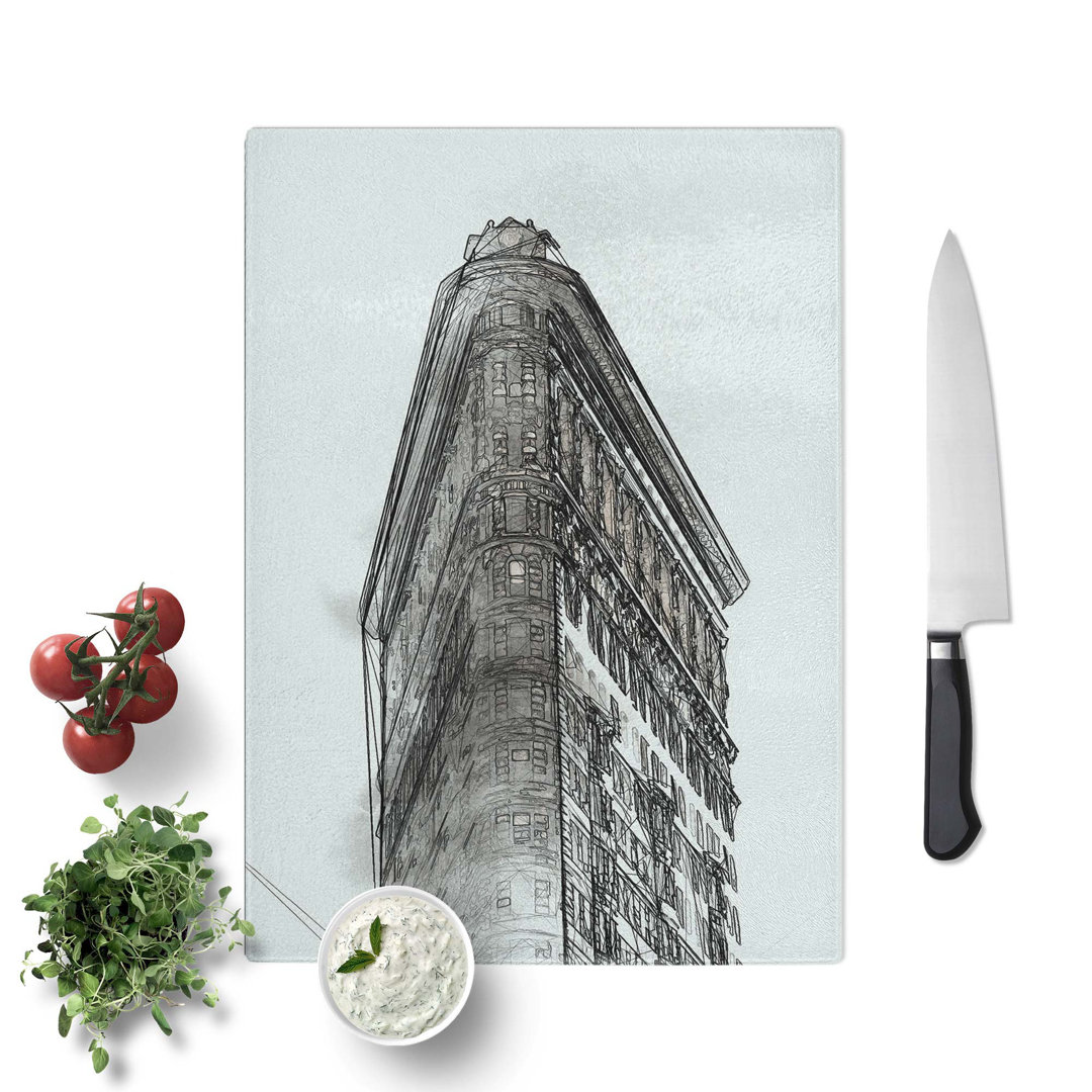 Glass Flatiron Building in New York City in Abstract Chopping Board