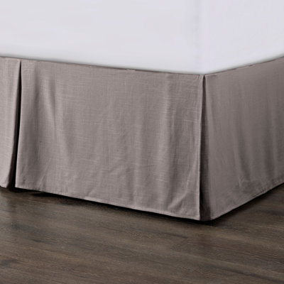 Hera Washed Linen Tailored Modern Rustic Chic 18 inch Bed Skirt