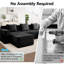 Canapé modulaire 3 places sans os, canapé modulaire Cloud avec assise profonde, canapé modulaire moderne 3 places avec coussins décoratifs Corduroy Fabri-1829972537