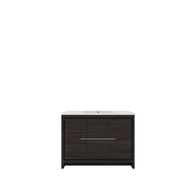 Eden 48" Single Sink Bathroom Vanity Set, Dark Gray