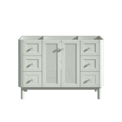Meuble-lavabo Briza 48 po avec lavabo simple, vert d'eau