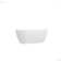59'' Glossy Acrylic Freestanding Soaking Bathtub With Classic Slotted Overflow And Toe-Tap Drain