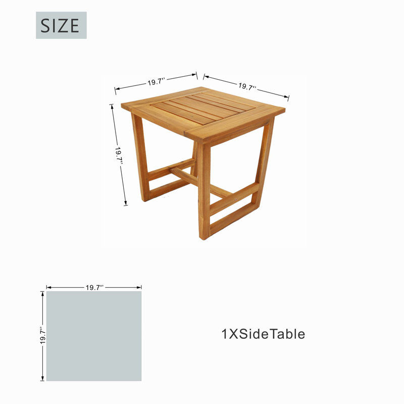 Table d'appoint en bois d'acacia Oketa