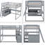 Lit mezzanine avec tiroirs Jameir Kids-555847919-555847918