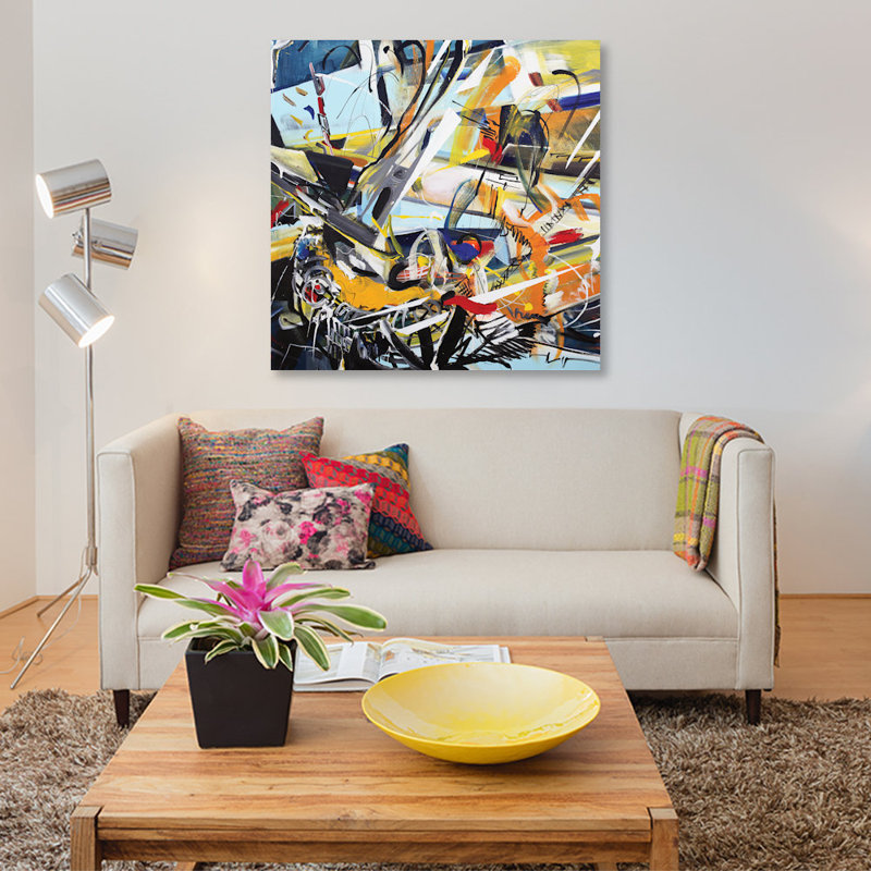 « symphony », impression sur toile, H 12 po x l 12 po x P 1,5 po, Pas de tapis, Toile tendue