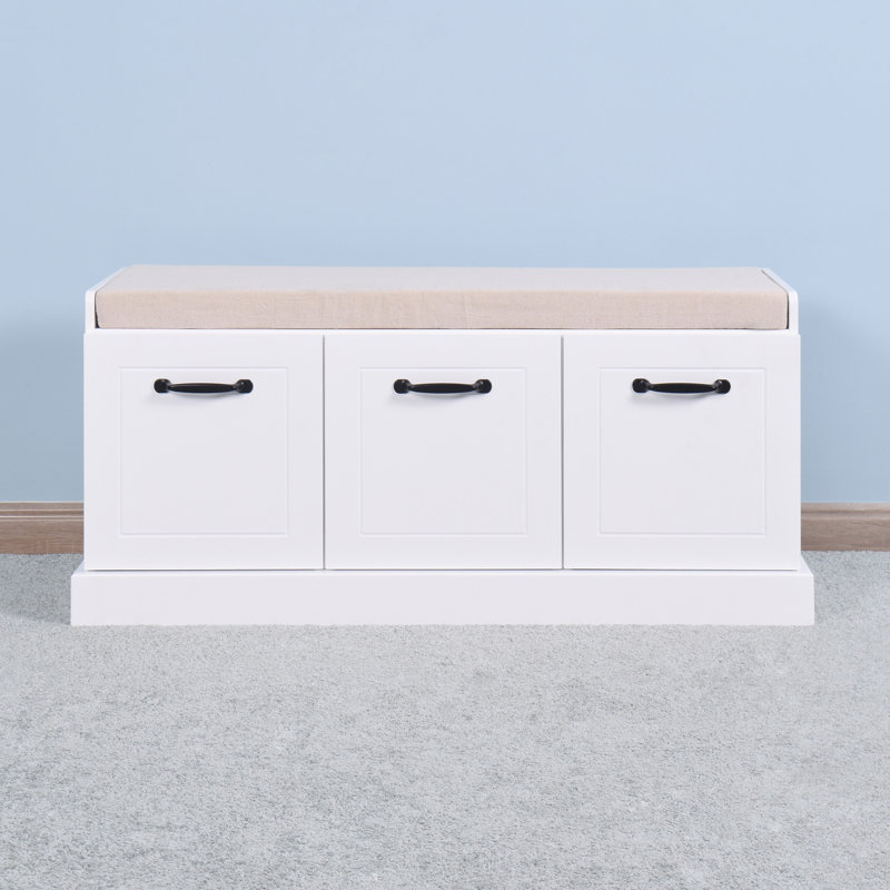 Banc de rangement en bois