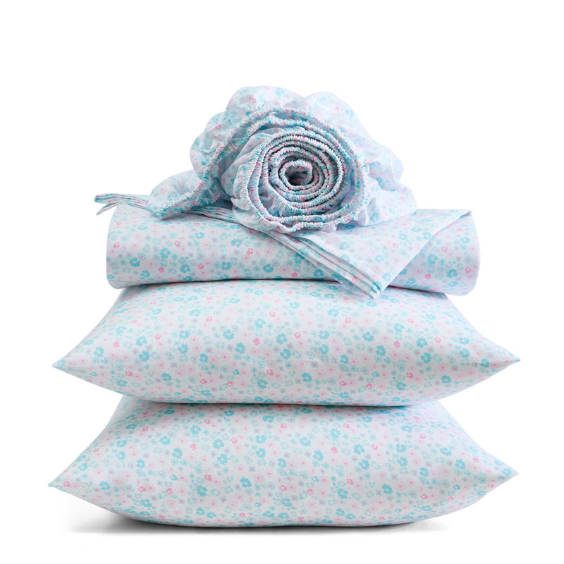 Betsey Johnson Printed Novelty Sheet Sets, Twin Sheet Set with 1 Standard Pillowcase, Leopard Rosettes Pink
