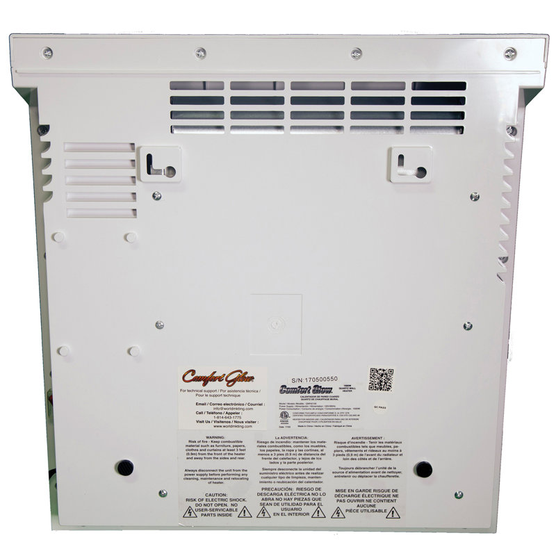 Comfort Glow 1500-Watt White Infrared Quartz Wall-Mounted Heater