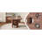 '' Round Walnut Dining Table Mdf Roman Column Style Dining Space Elegance