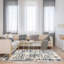 Tapis à poil long bleu marine moderne Elyse Anjou Myra-74515598